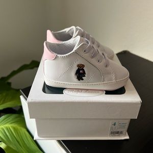 Polo Ralph Lauren - Girls Quilton Bear High Top Sneaker Shoe Infant.